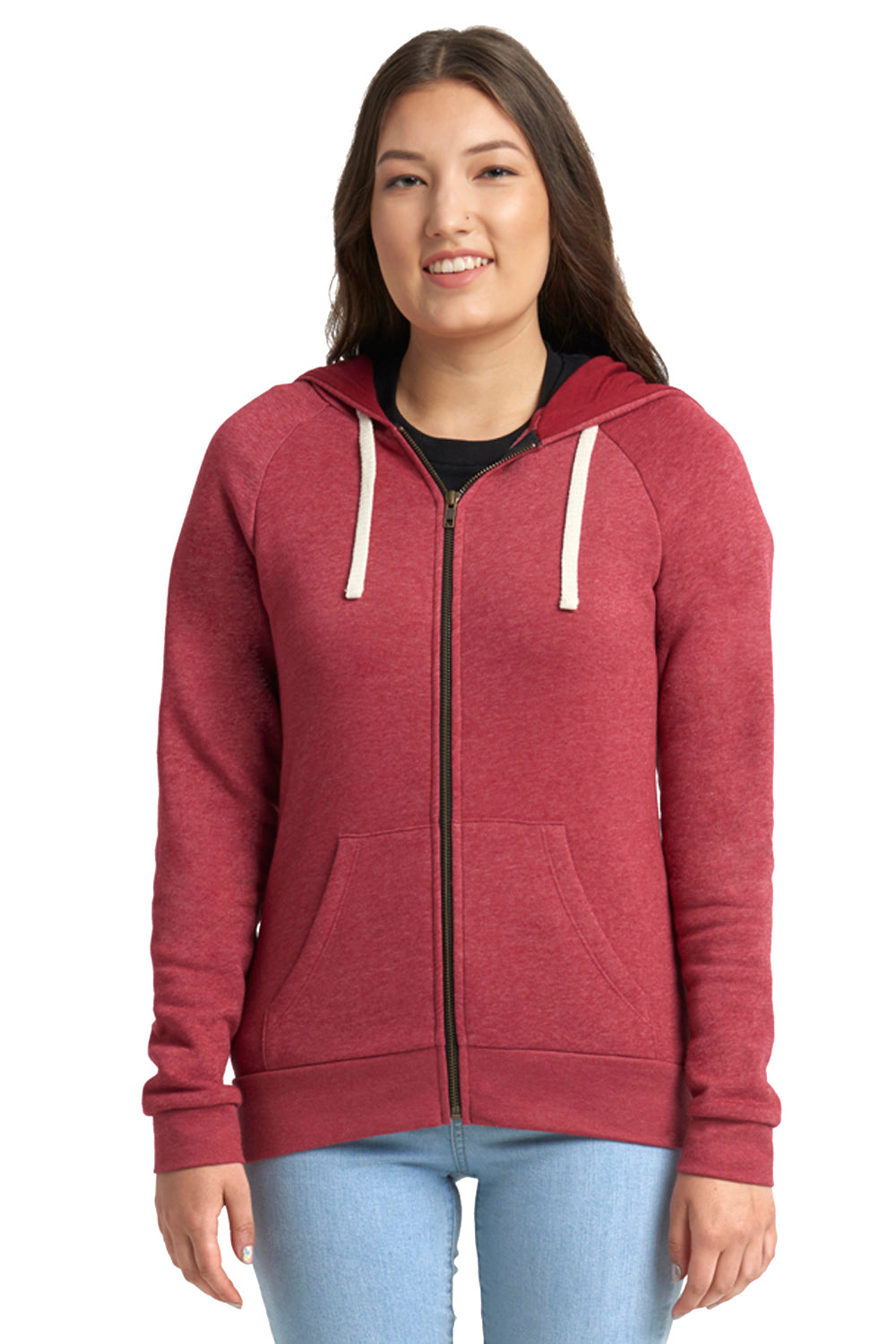 Women's New Era Red St. Louis Cardinals Colorblock Full-Zip Hoodie Size: Extra Small