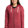 Next Level Womens PCH Fleece Full Zip Hooded Sweatshirt Hoodie - Heather Cardinal Red - Closeout