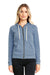 Next Level 9603 Womens PCH Fleece Full Zip Hooded Sweatshirt Hoodie Heather Bay Blue Front