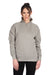Next Level 9643 Mens Fleece 1/4 Zip Sweatshirt Heather Grey Front