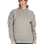 Next Level Mens Fleece 1/4 Zip Sweatshirt - Heather Grey