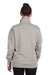 Next Level 9643 Mens Fleece 1/4 Zip Sweatshirt Heather Grey Back
