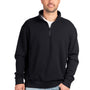 Next Level Mens Fleece 1/4 Zip Sweatshirt - Black