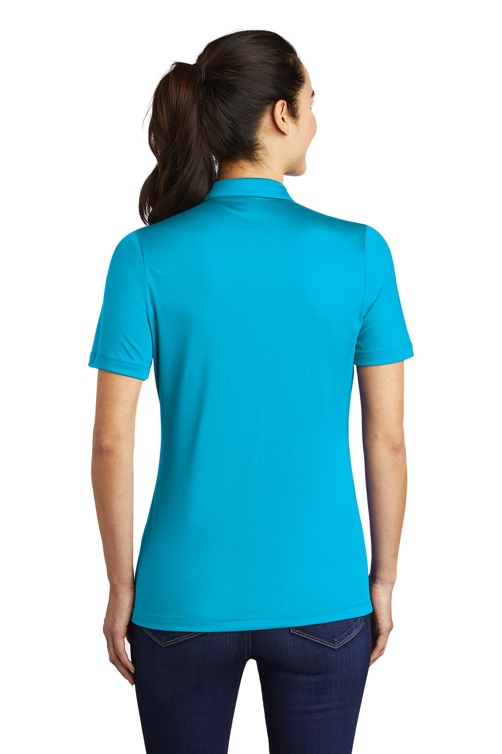 Sport-Tek Womens Short Sleeve Polo Shirt Sapphire Blue Side