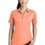 Sport-Tek Womens Moisture Wicking Short Sleeve Polo Shirt - Soft Coral Orange
