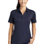 Sport-Tek Womens Moisture Wicking Short Sleeve Polo Shirt - True Navy Blue