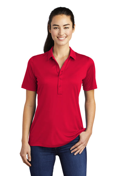 Sport-Tek Womens Short Sleeve Polo Shirt True Red Front