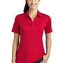 Sport-Tek Womens Moisture Wicking Short Sleeve Polo Shirt - True Red