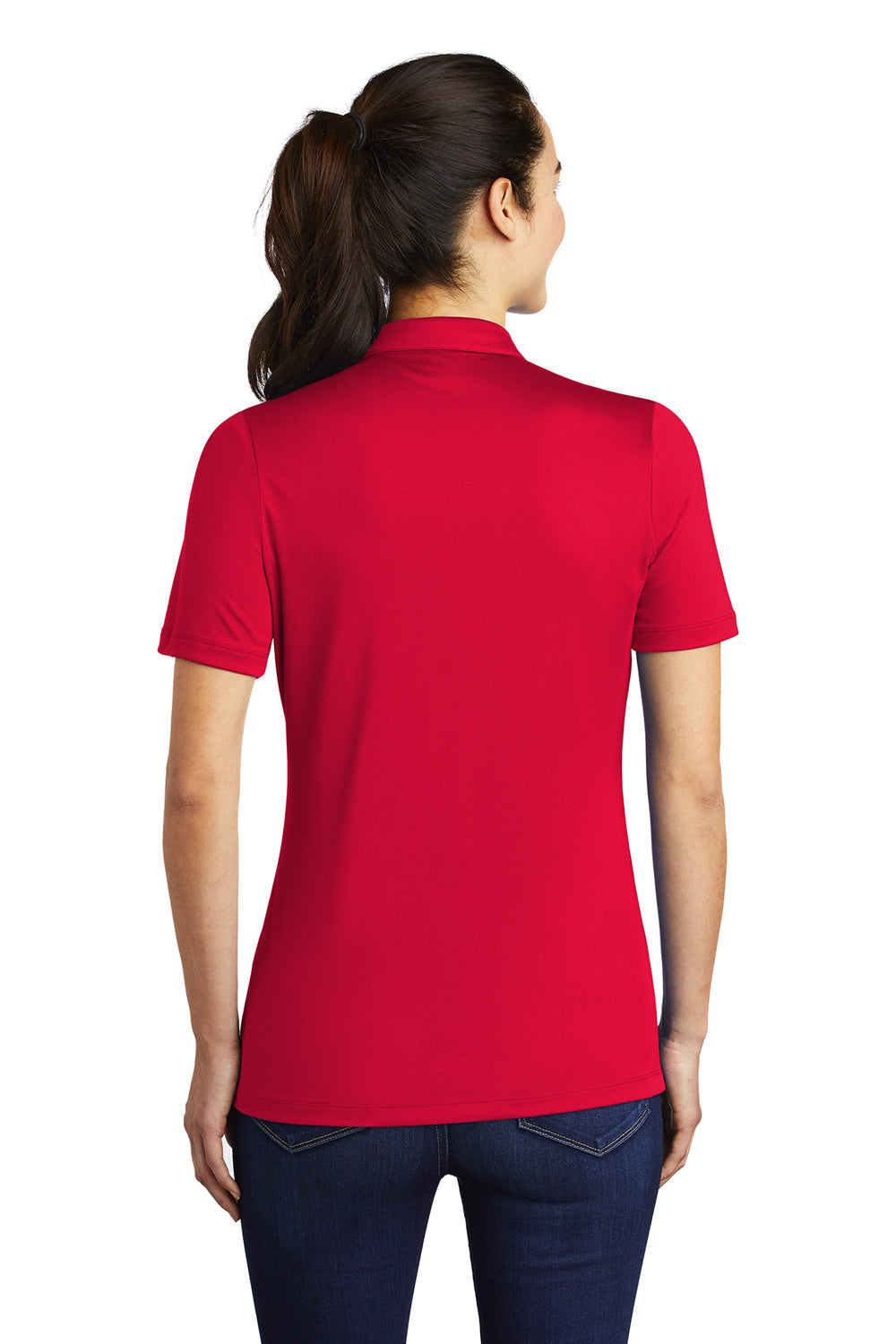 Sport-Tek Womens Short Sleeve Polo Shirt True Red Side