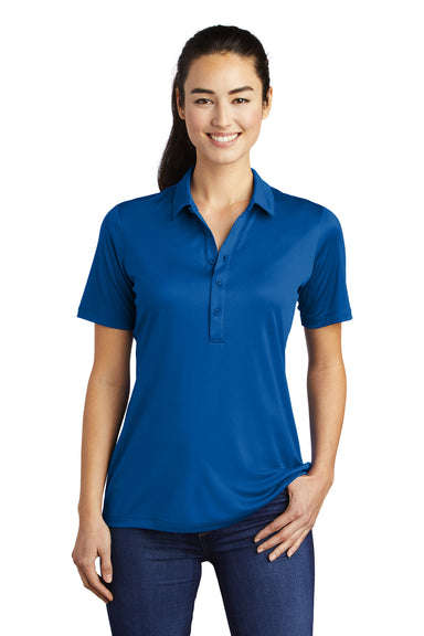 Sport-Tek Womens Short Sleeve Polo Shirt True Royal Blue Front