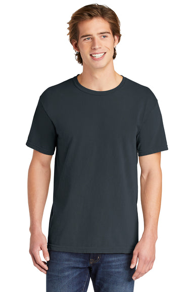 Comfort Colors 1717/C1717 Mens Short Sleeve Crewneck T-Shirt Denim Blue Front