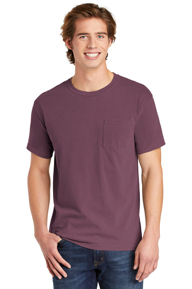 Comfort Colors 6030/6030CC Mens Short Sleeve Crewneck T-Shirt w/ Pocket Berry Front