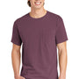 Comfort Colors Mens Short Sleeve Crewneck T-Shirt w/ Pocket - Berry