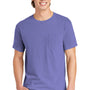 Comfort Colors Mens Short Sleeve Crewneck T-Shirt w/ Pocket - Violet Purple
