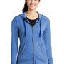Sport-Tek Womens Moisture Wicking Fleece Full Zip Hooded Sweatshirt Hoodie - Heather True Royal Blue