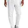 Jerzees Mens NuBlend Fleece Jogger Sweatpants w/ Pockets - White