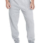 Jerzees Mens NuBlend Fleece Jogger Sweatpants w/ Pockets - Heather Grey/Charcoal Grey