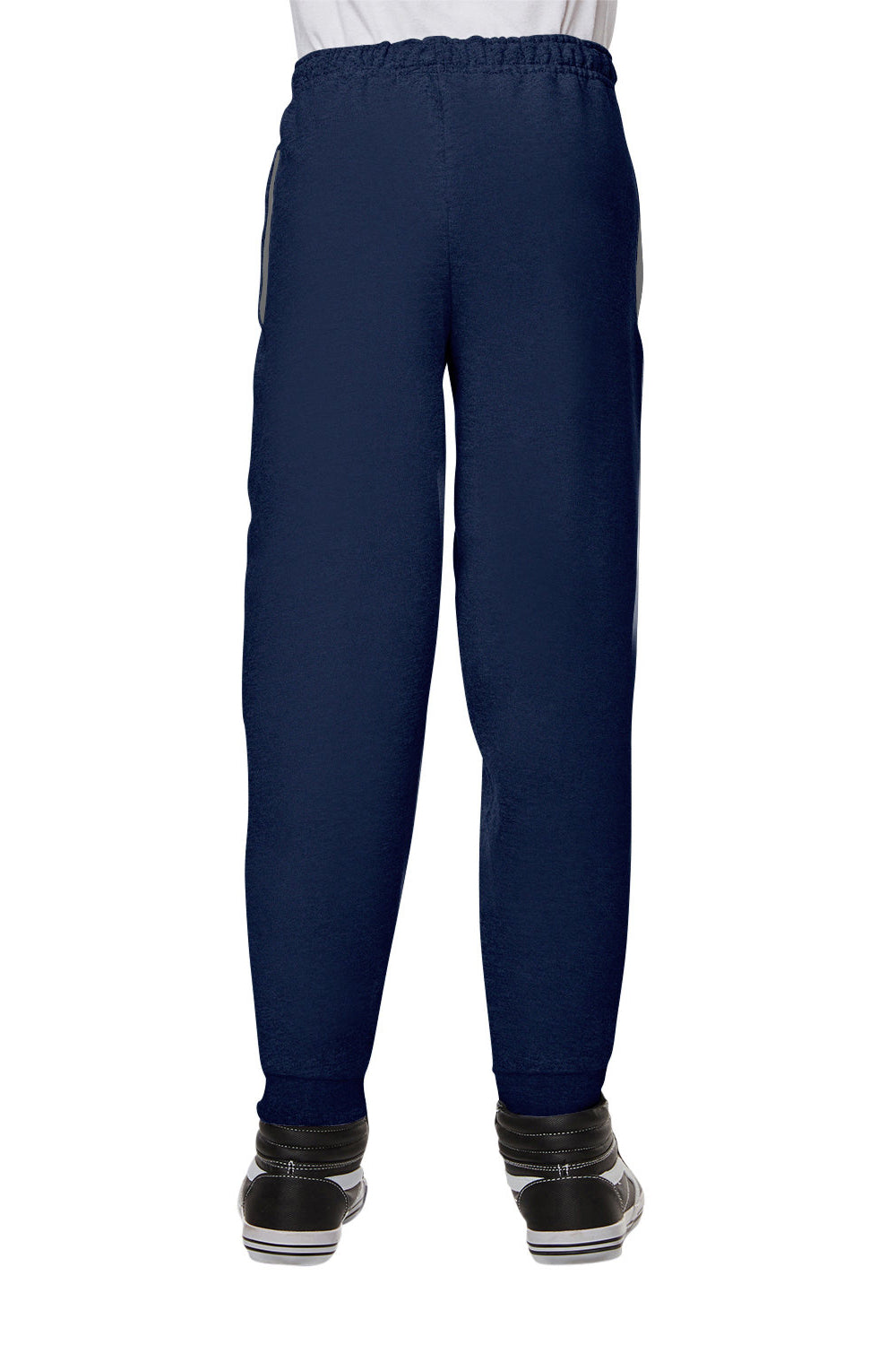 Jerzees 975YR Youth NuBlend Fleece Jogger Sweatpants w/ Pockets Navy Blue Back