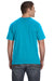 Anvil 980 Mens Short Sleeve Crewneck T-Shirt Caribbean Blue Back