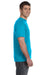 Anvil 980 Mens Short Sleeve Crewneck T-Shirt Caribbean Blue Side