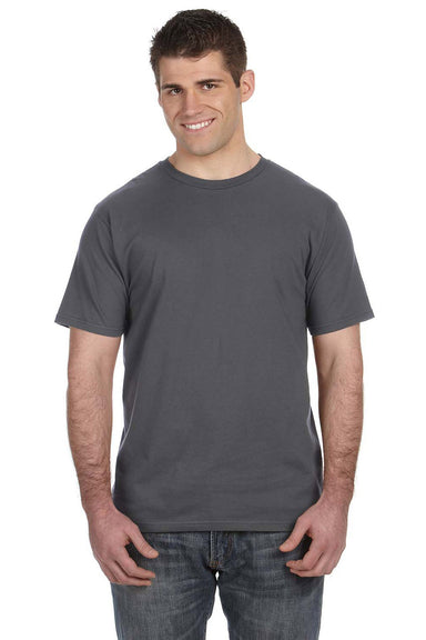 Anvil 980 Mens Short Sleeve Crewneck T-Shirt Charcoal Grey Front