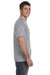 Anvil 980 Mens Short Sleeve Crewneck T-Shirt Heather Grey Side