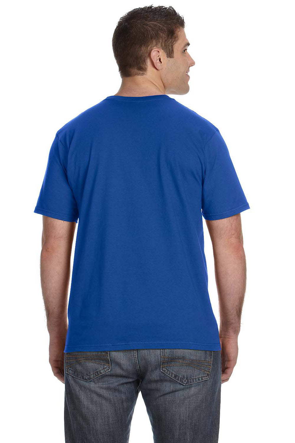Anvil 980 Mens Short Sleeve Crewneck T-Shirt Royal Blue Back
