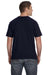 Anvil 980 Mens Short Sleeve Crewneck T-Shirt Navy Blue Back