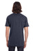 Anvil 980 Mens Short Sleeve Crewneck T-Shirt Heather Navy Blue Back