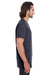 Anvil 980 Mens Short Sleeve Crewneck T-Shirt Heather Navy Blue Side