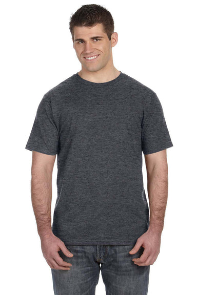 Anvil 980 Mens Short Sleeve Crewneck T-Shirt Heather Dark Grey Front