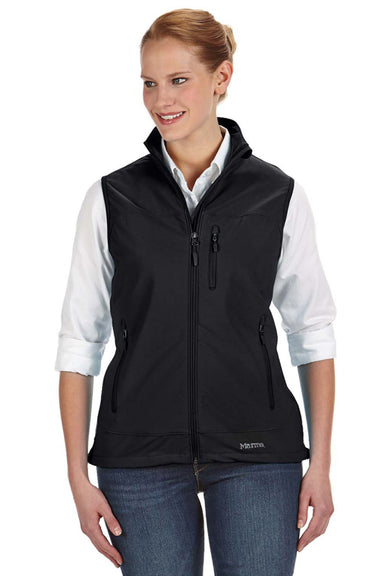 Marmot 98220 Womens Tempo Water Resistant Full Zip Vest Black Front