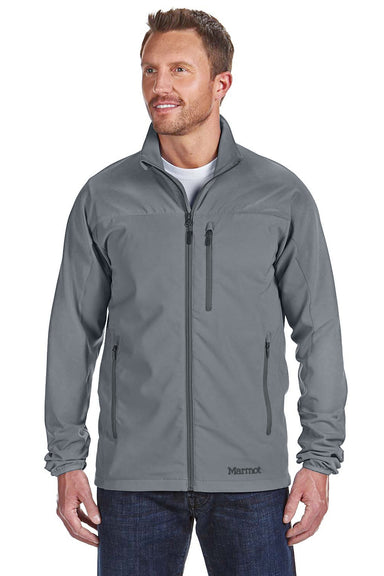 Marmot 98260 Mens Tempo Water Resistant Full Zip Jacket Cinder Grey Front