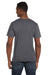 Anvil 982 Mens Short Sleeve V-Neck T-Shirt Charcoal Grey Back