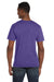 Anvil 982 Mens Short Sleeve V-Neck T-Shirt Heather Purple Back
