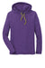 Gildan 987/987AN Mens Long Sleeve Hooded T-Shirt Hoodie Heather Purple/Neon Yellow Flat Front
