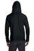Anvil 987AN Mens Long Sleeve Hooded T-Shirt Hoodie Black/Dark Grey Back