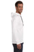 Anvil 987AN Mens Long Sleeve Hooded T-Shirt Hoodie White/Dark Grey Side