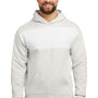 Jerzees Mens NuBlend Fleece Pill Resistant Billboard Hooded Sweatshirt Hoodie - Heather Oatmeal/White