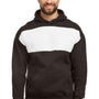 Jerzees Mens NuBlend Fleece Pill Resistant Billboard Hooded Sweatshirt Hoodie - Black/White