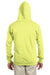 Jerzees 993 Mens NuBlend Fleece Full Zip Hooded Sweatshirt Hoodie Safety Green Back