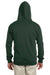Jerzees 993 Mens NuBlend Fleece Full Zip Hooded Sweatshirt Hoodie Forest Green Back