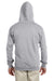 Jerzees 993 Mens NuBlend Fleece Full Zip Hooded Sweatshirt Hoodie Oxford Grey Back