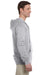 Jerzees 993 Mens NuBlend Fleece Full Zip Hooded Sweatshirt Hoodie Oxford Grey Side