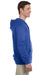 Jerzees 993 Mens NuBlend Fleece Full Zip Hooded Sweatshirt Hoodie Royal Blue Side