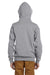 Jerzees 993B Youth NuBlend Fleece Full Zip Hooded Sweatshirt Hoodie Oxford Grey Back