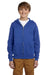Jerzees 993B Youth NuBlend Fleece Full Zip Hooded Sweatshirt Hoodie Royal Blue Front