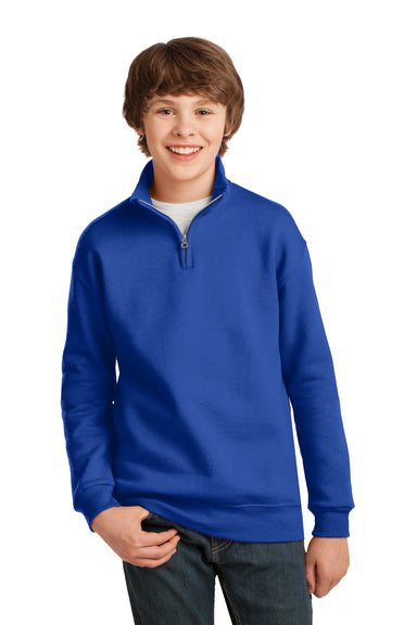Jerzees 995Y/995YR Youth NuBlend Fleece 1/4 Zip Sweatshirt Royal Blue Front