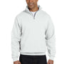 Jerzees Mens NuBlend Pill Resistant Fleece 1/4 Zip Sweatshirt - White