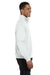 Jerzees 995M Mens NuBlend Fleece 1/4 Zip Sweatshirt White Side
